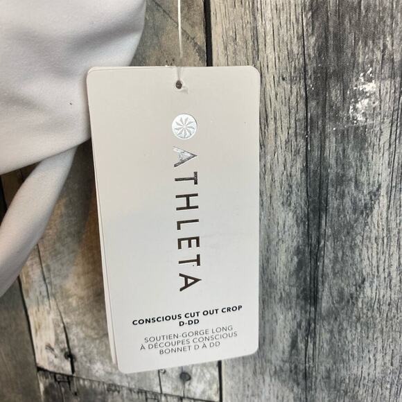 Athleta Conscience Cut Out Crop D-DD in White Size Large New! - Picture 5 of 9